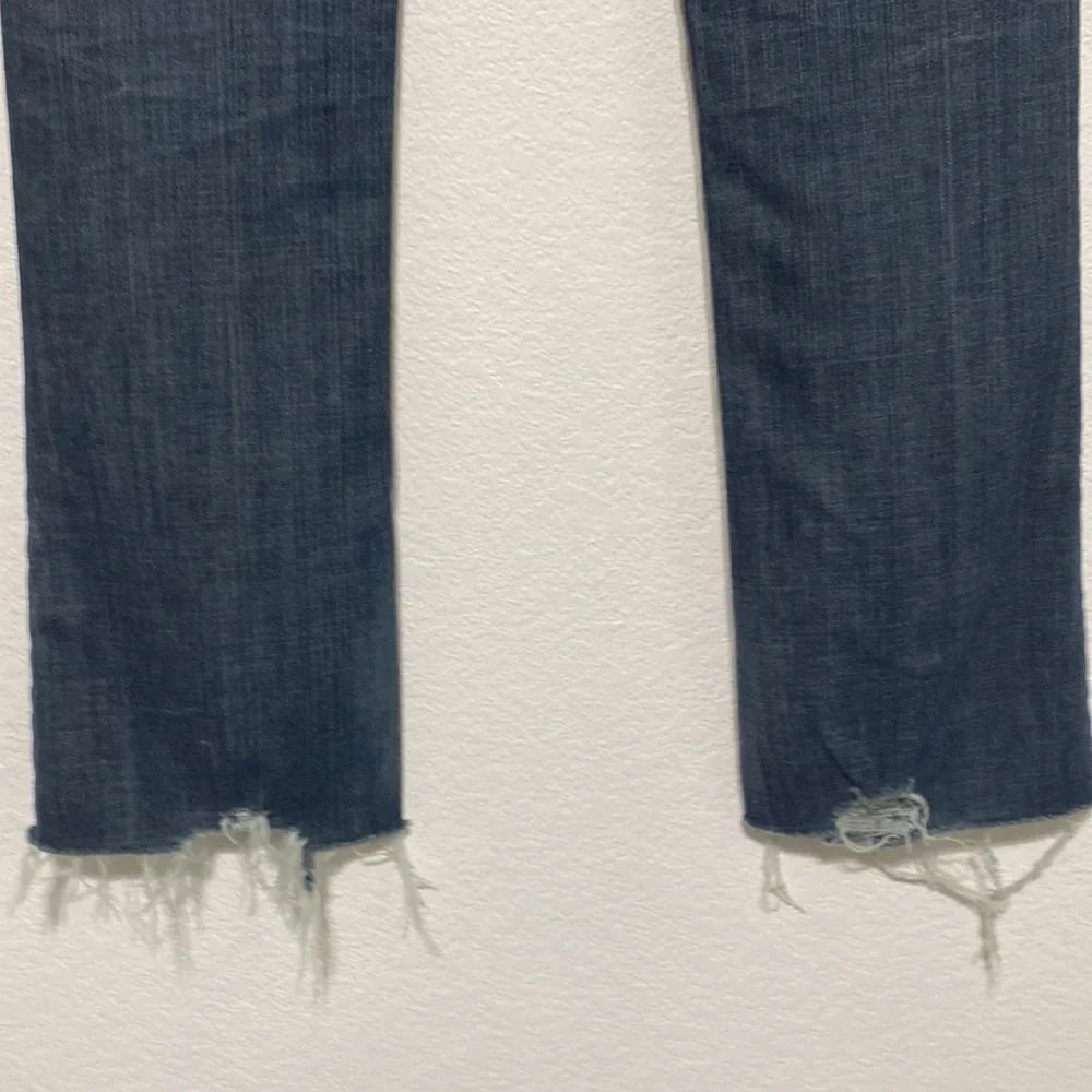 1921 Denim Women's Blue Surplus Bootcut Raw Hem Jeans Size 28/34 - Picture 6 of 12